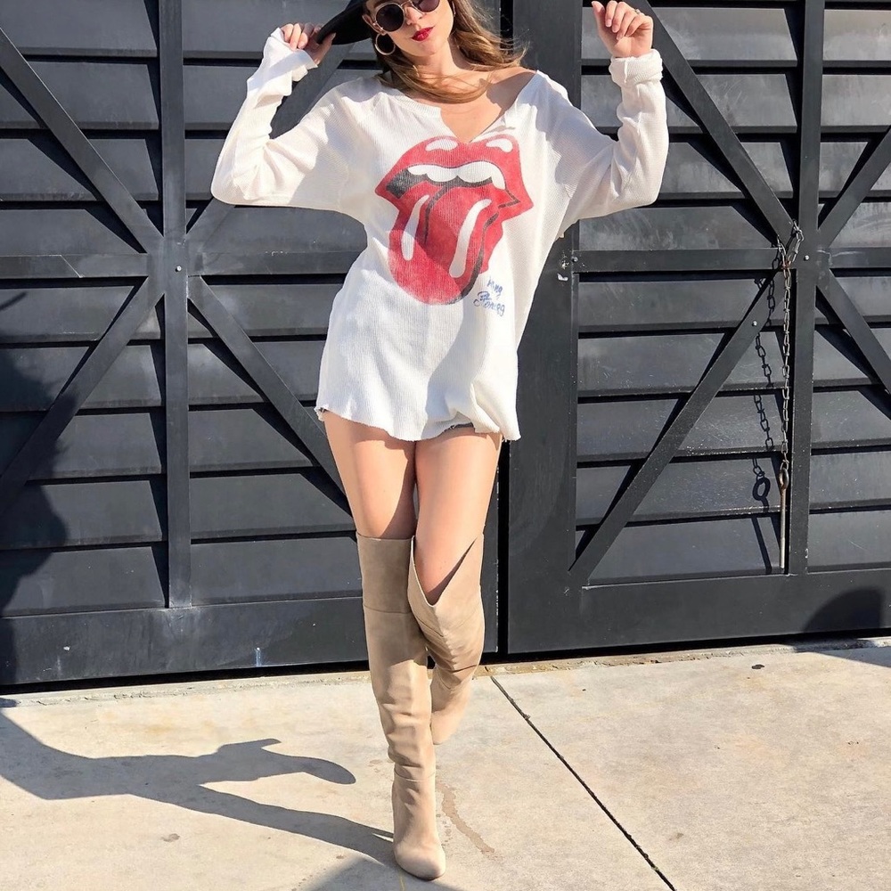 Long Sleeve Graphic Waffle Tee